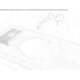 Oval ceramic washbasin, recessed Theale