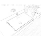 Rectangular ceramic washbasin Eloy