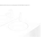 Round steel washbasin, recessed Bluffton