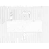 Rectangular wall washbasin made of Crema Marfil marble Fahrdorf
