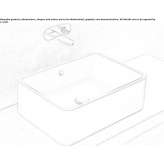 Countertop washbasin with overflow Ibiapina