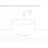 Round ceramic washbasin, countertop Brandico