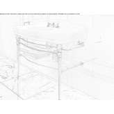 Ceramic console washbasin Roreto