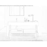 Rectangular ceramic washbasin with drawers Baburia