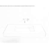 Umywalka ścienna Corian® ze zintegrowanym blatem Limbach