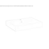 Rectangular countertop washbasin made of porcelain stoneware Elstead