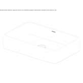 Rectangular countertop ceramic washbasin Pradillo