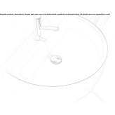 Ceramilux® wall-mounted washbasin Floreat