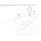 Ceramic concealed washbasin Eloy
