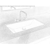 Single undercounter washbasin made of enameled steel Liphook