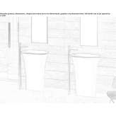 Free-standing ceramic washbasin Theale