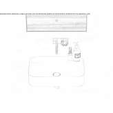 Rectangular single wall washbasin Prechac