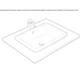 Rectangular recessed washbasin Tayahua