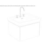 Ceramic countertop washbasin with overflow Goshen