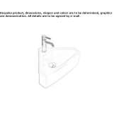 Ceramic corner washbasin Stregna