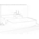 Rectangular countertop washbasin made of enameled steel Crizbav