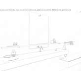 Rectangular Cristalplant® washbasin with integrated countertop Wisniowa