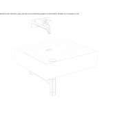 Rectangular ceramic washbasin Thalheim
