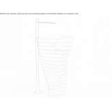 Freestanding washbasin in Carrara marble Bowral