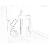 Freestanding round marble washbasin Bavay
