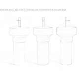 Free-standing, round, single Colormood washbasin Bissen