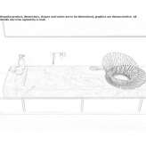 Marble washbasin with integrated countertop Curino