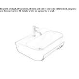 Ceramic washbasin mounted to the wall Rowland