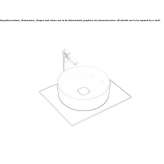 Round ceramic washbasin, countertop Barbalos