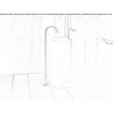 Free-standing rectangular Cristalplant® washbasin Aveleda