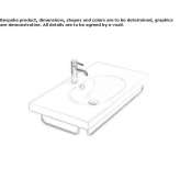 Ceramic washbasin mounted to the wall Newnan
