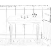 Ceramic console washbasin Alcaucin