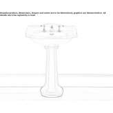 Umywalka na postumencie z materiałów ceramicznych Hanaskog