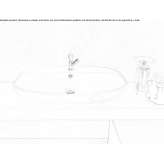 Single ceramic countertop washbasin Campese