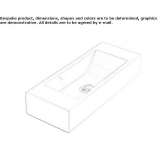 Umywalka ceramiczna prostokątna nablatowa Piskivka