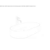 Oval countertop ceramic washbasin Marzan