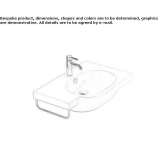 Ceramic washbasin mounted to the wall Newnan