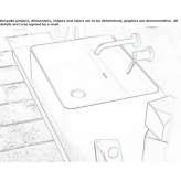 Cristalplant® rectangular countertop washbasin Gresford