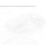 Oval countertop washbasin made of marble Wlen