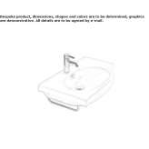 Ceramic washbasin mounted to the wall Newnan