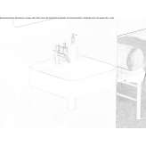 Square single wall washbasin Prechac