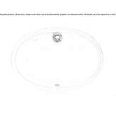 Oval concealed washbasin Pernioe