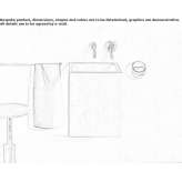 Square wall washbasin made of multi-layered wood Telesti