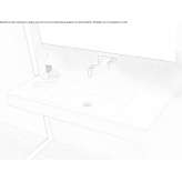 Rectangular ceramic washbasin Durtol
