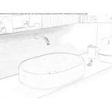 Oval countertop washbasin made of Carrara marble Payette
