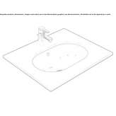 Single oval washbasin, suspended Seroa