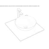 Ceramic countertop washbasin, round, single Tayahua