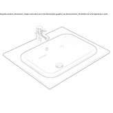 Rectangular recessed washbasin Seroa