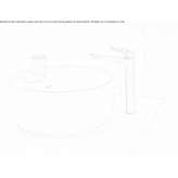 Round, single Cristalplant® countertop washbasin, biologically based Ozdere