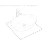 Ceramic countertop washbasin, oval, single Tayahua