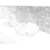 Round ceramic washbasin, countertop Krsko